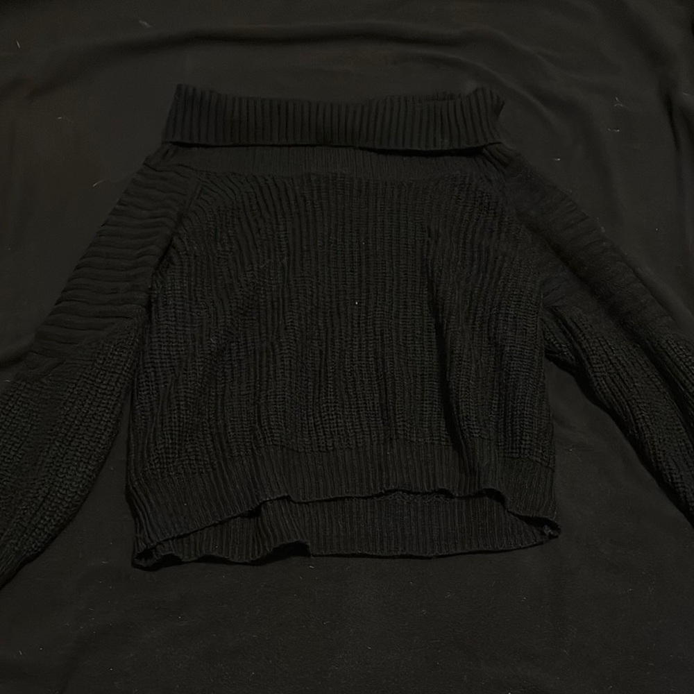 SHEIN Black Cowl Neck Sweater